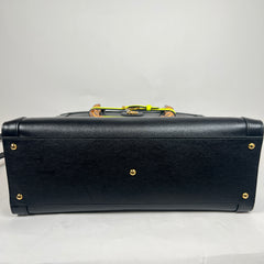 Gucci Black Diana Bamboo Handle Leather Tote Bag