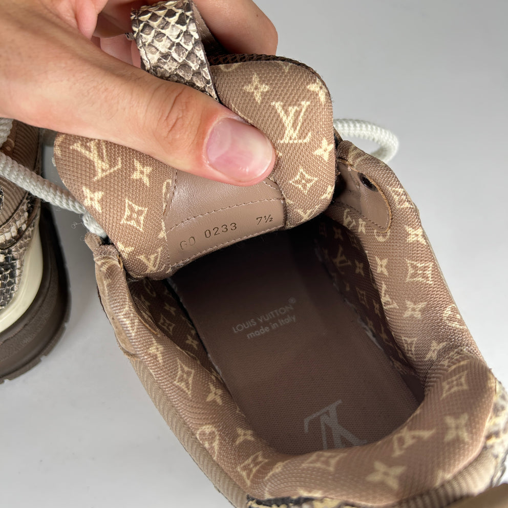 Louis Vuitton Python Snakeskin Skates Size LV 7.5