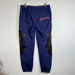 Supreme SS21 Washed Navy Panther Sweatpants Size S