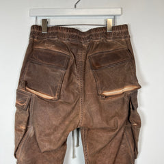 Rick Owens Henna Brown Mastodon MegaCargo Joggers Size S
