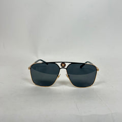Versace Black/Gold Medusa Aviator Sunglasses