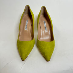 Manolo Blahnik Green Suede Pumps Size 38