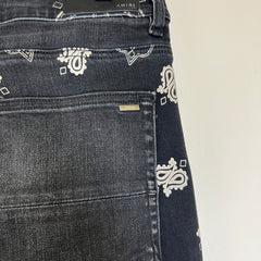 Amiri Paisley Black Jeans Size 36