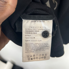 Moncler Black Reflective Polo Shirt Size M