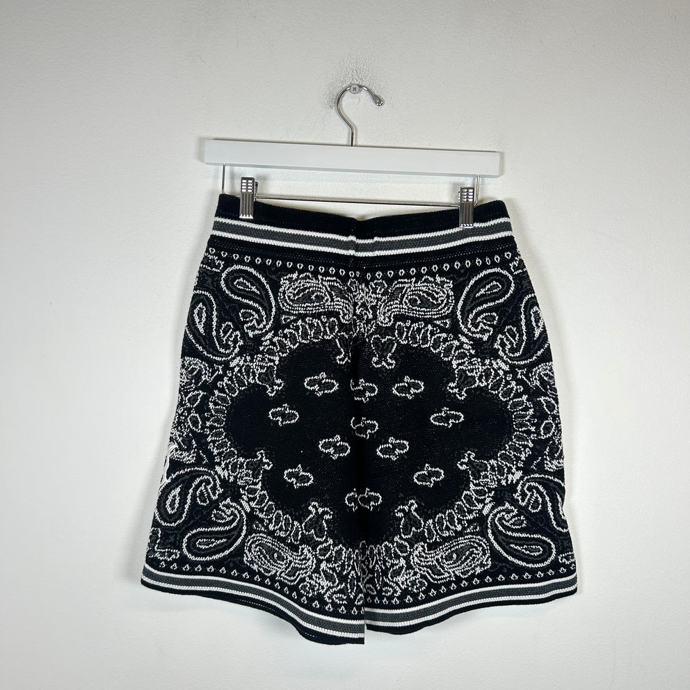 Amiri Black MA Paisley Shorts Size S
