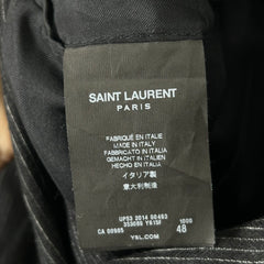 Saint Laurent Grey Pin-Stripe Blazer Size 48