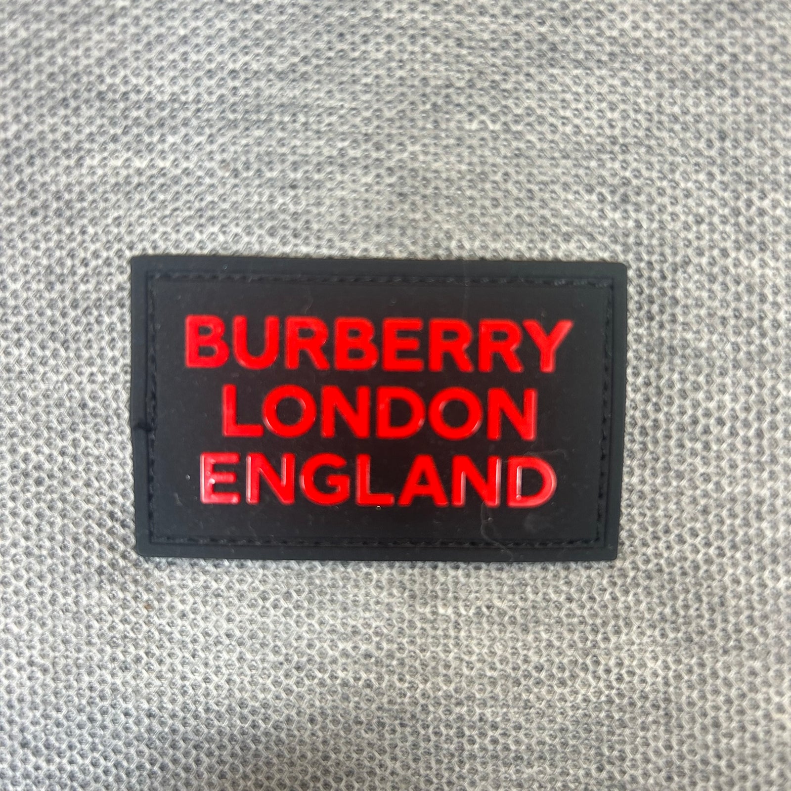 Burberry Grey Monogram Stipe Polo Size L