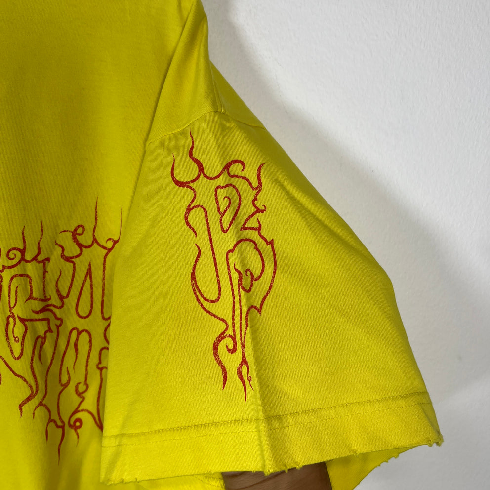 Balenciaga Yellow Darkwave Logo T-Shirt Size 1