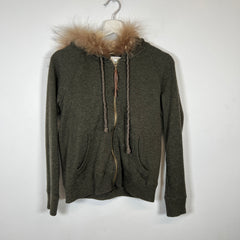 Goa Green Fur Hood Zip Up Size XS