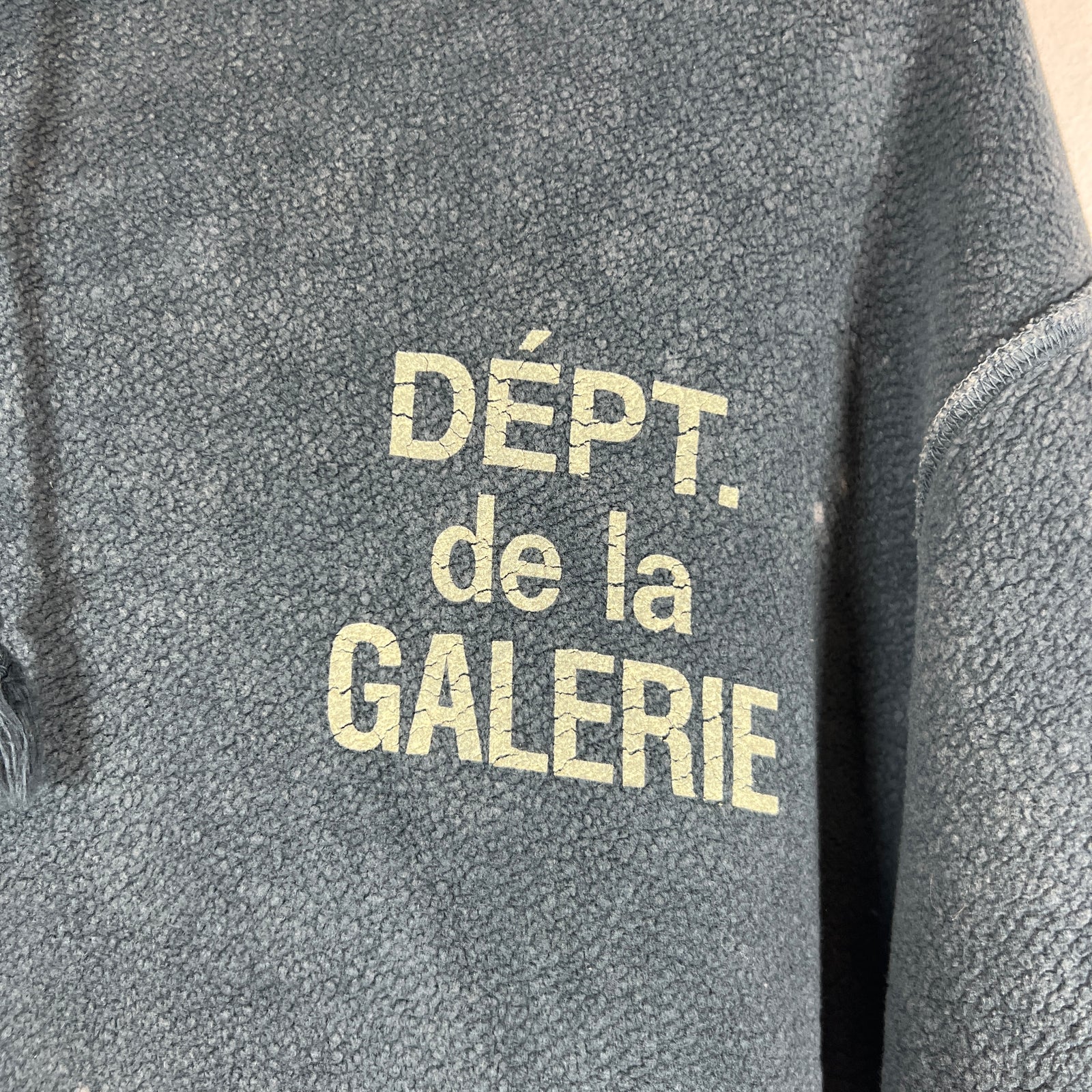 Gallery Dept Navy Reversible Logo Hoodie Size L