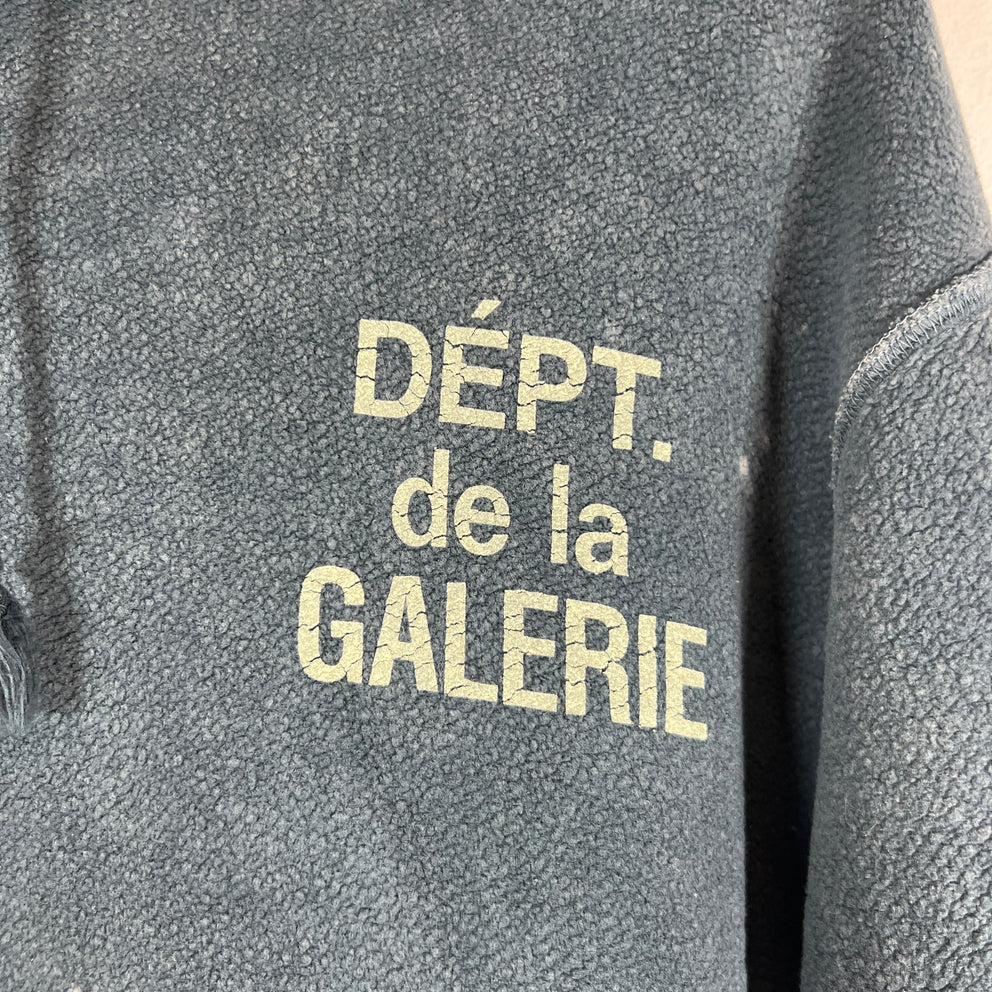 Gallery Dept Navy Reversible Logo Hoodie Size L