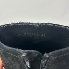 Saint Laurent Black Suede Lukas Boots Size 43