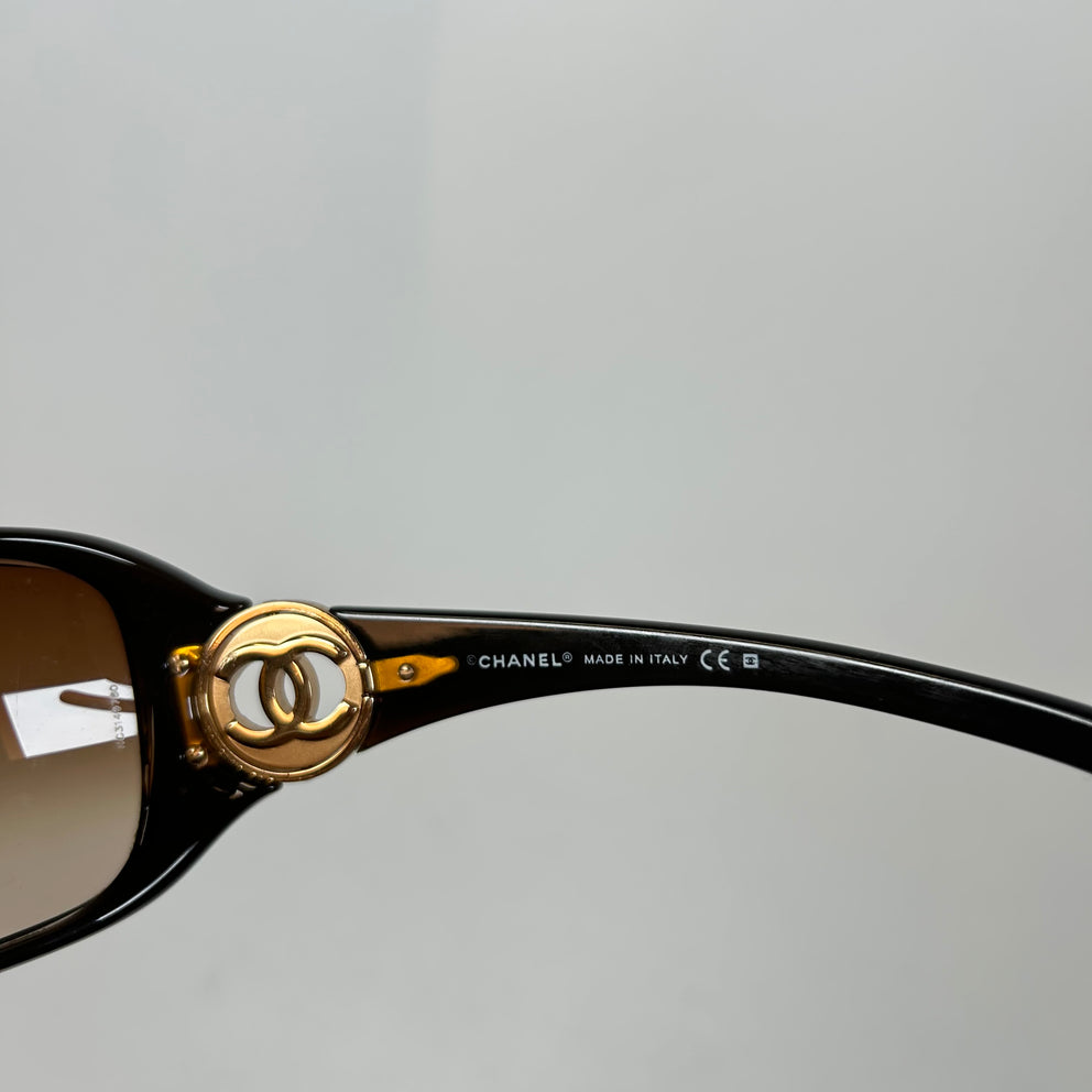 Chanel Brown Coco Mark Sunglasses
