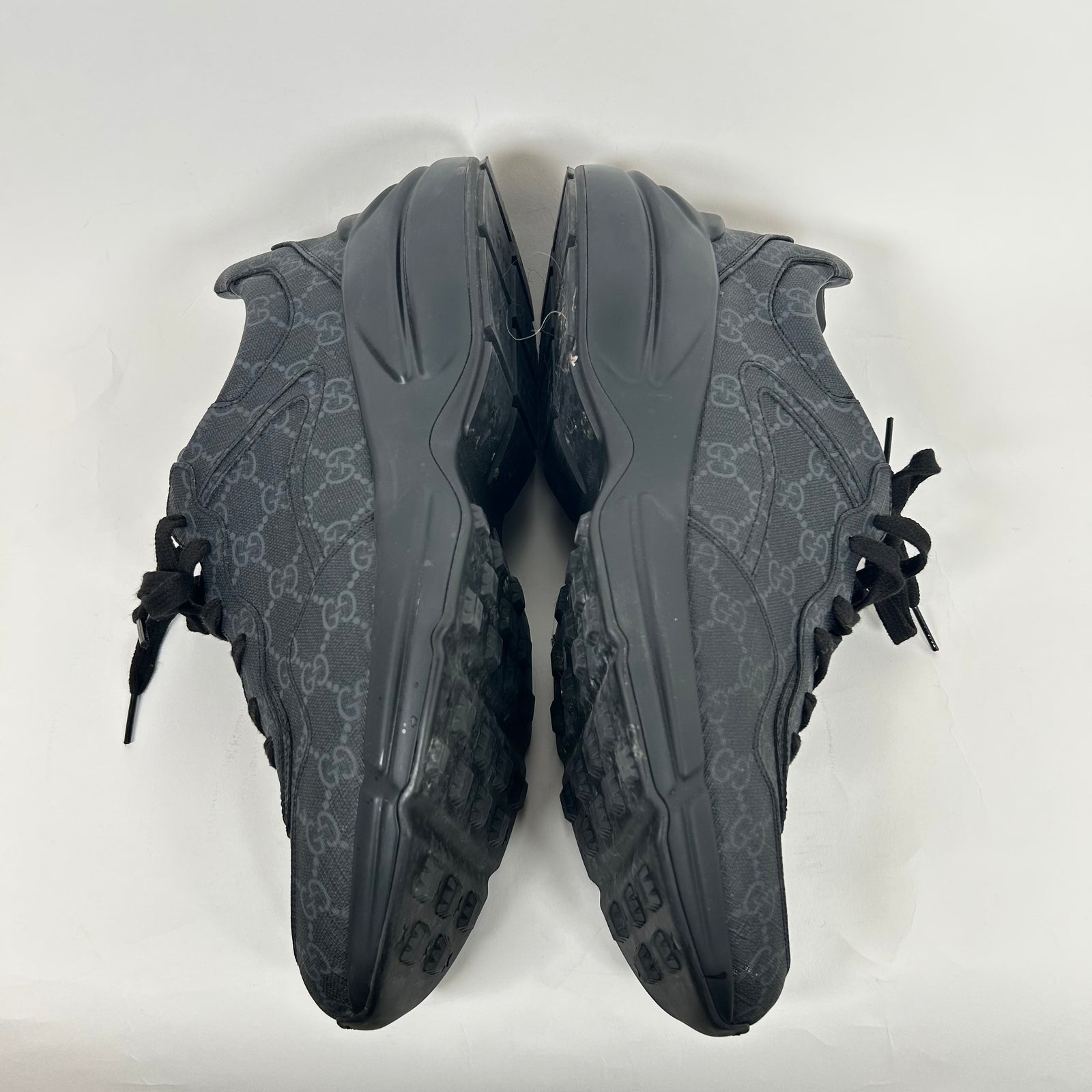 Gucci Black GG Rhyton Sneaker Size GG 12