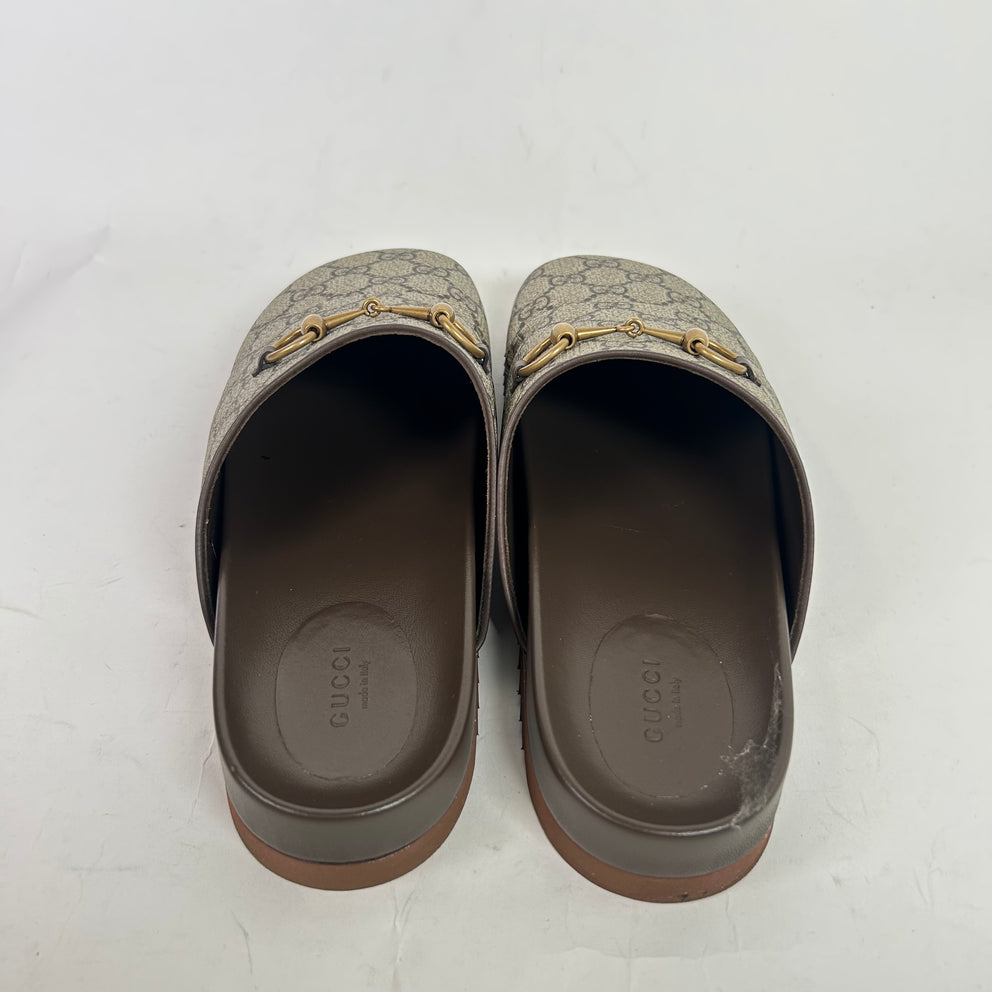 Gucci GG Supreme Horsebit Mules