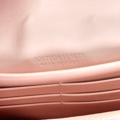 Bottega Veneta Pink Andiamo Intrecciato Leather Clutch