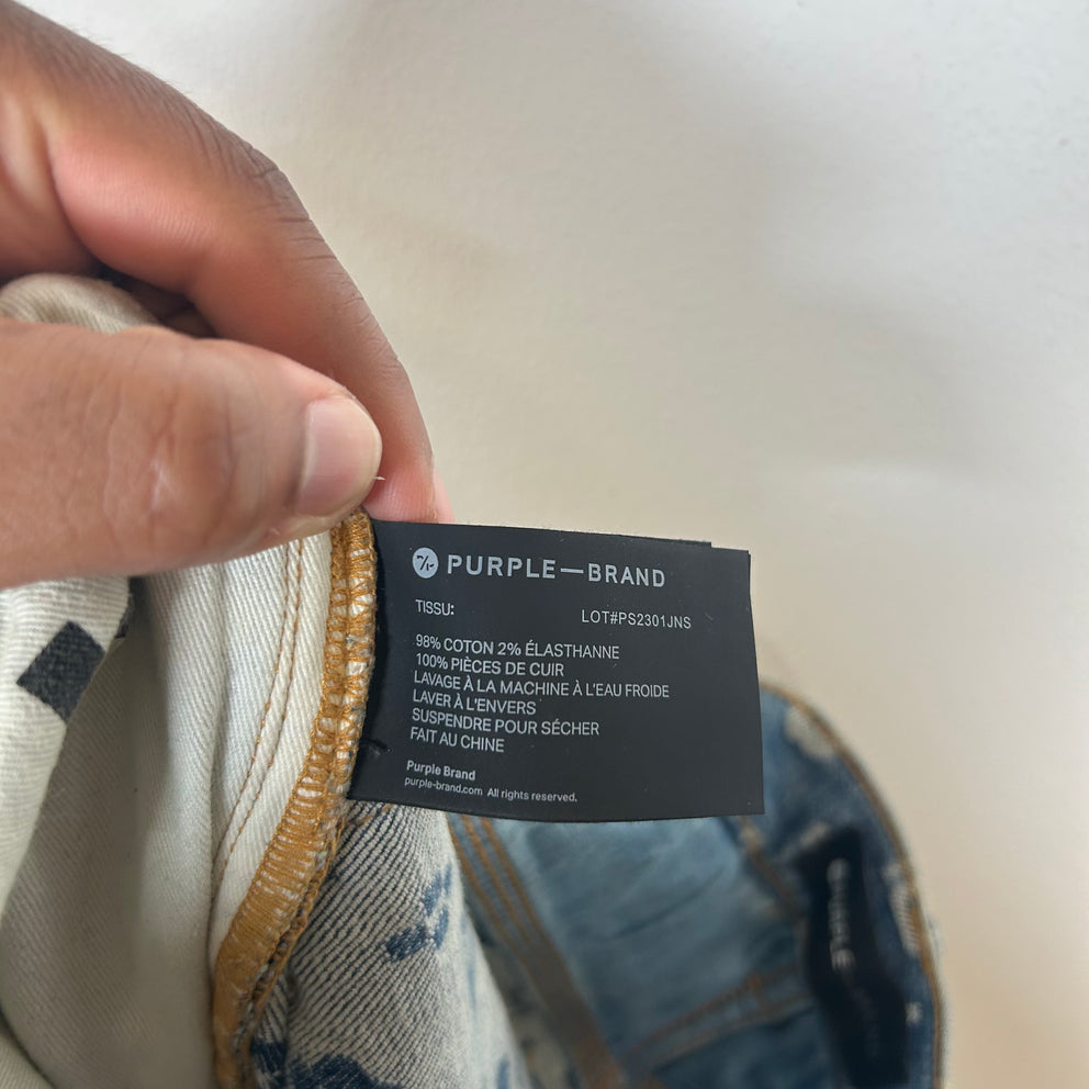Purple Brand Lightwash Monogram Jeans Size 30