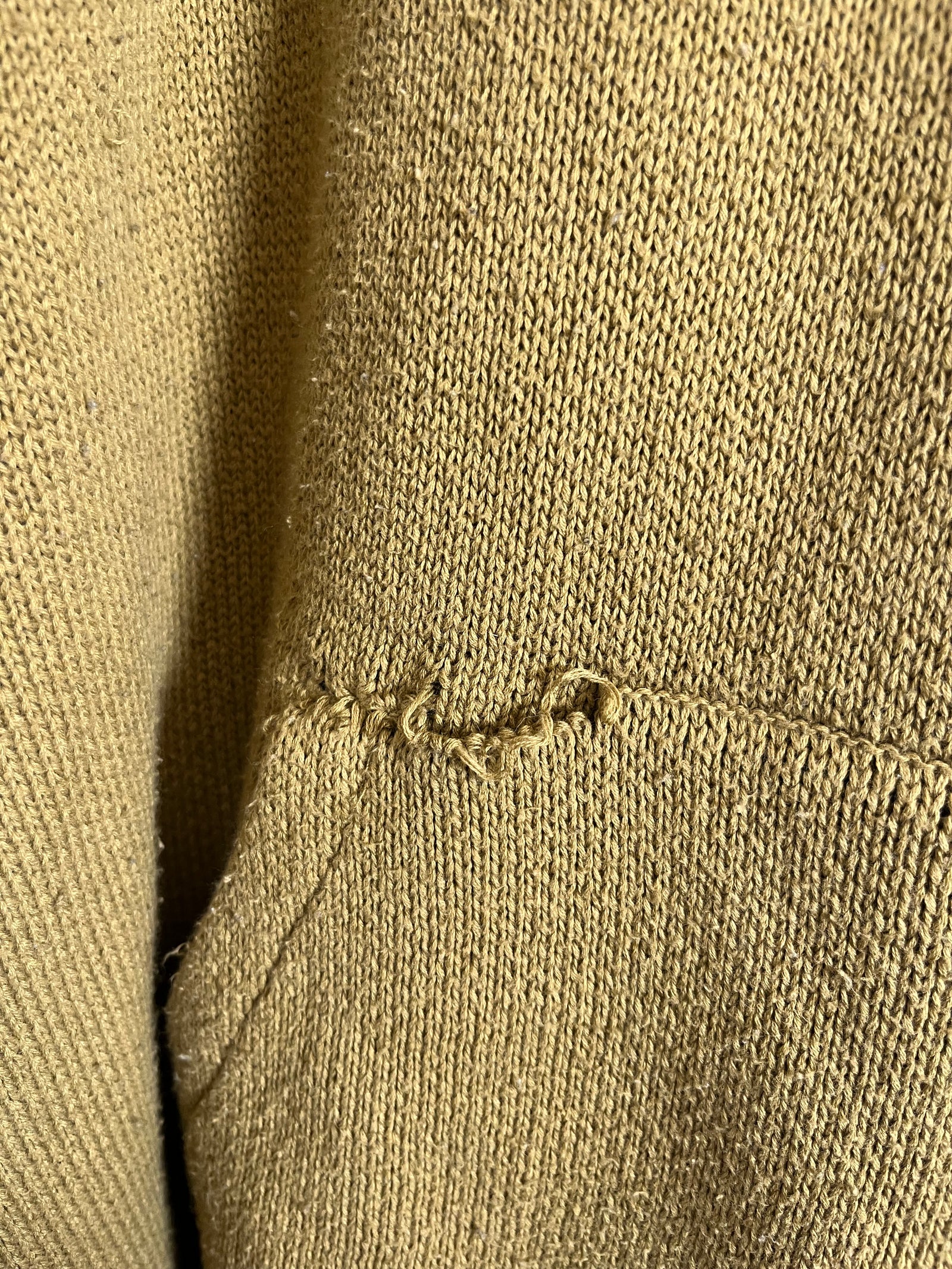 Essentials Olive Knit Hoodie Size L