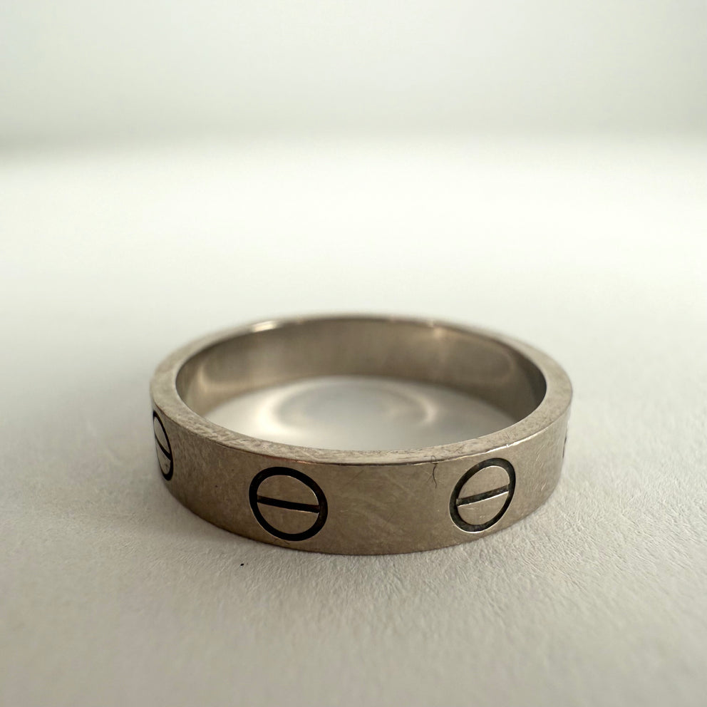 Cartier 18K White Gold Love Ring Size 5.25