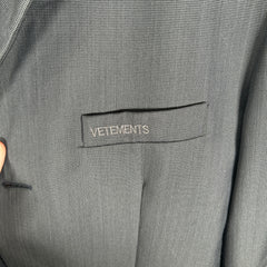 Vetements Logo Oversized Suit Jacket Size XS