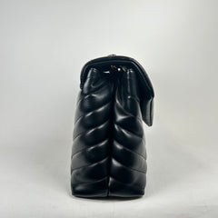 Saint Laurent Black/Gold Loulou Matelasse Medium Shoulder Bag