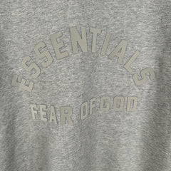 Essentials Oatmeal Nylon Fleece Hoodie Size M