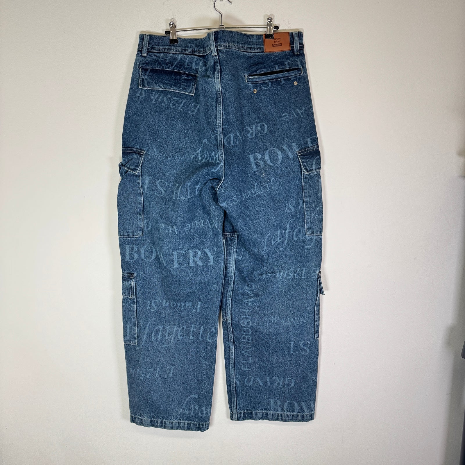 Supreme x Martine Rose Blue Cargo Denim Jeans Size 36