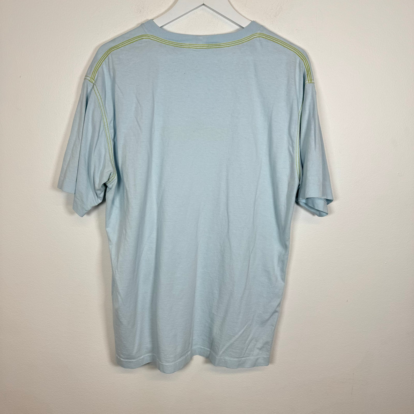 Stone Island Light Blue Embroidered Logo Tee Size XL