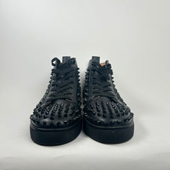 Christian Louboutin Black High-top Spiked Sneakers