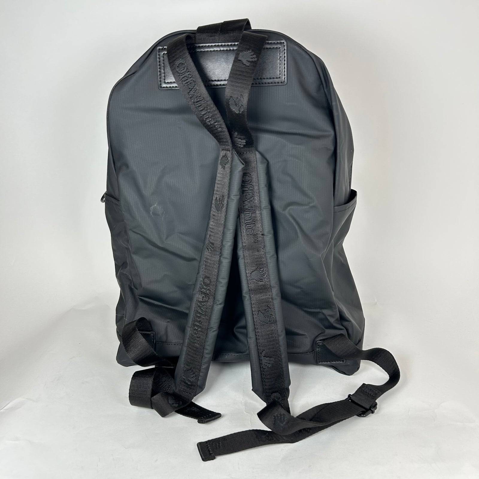 Off-White Black OW Logo PVC Backpack