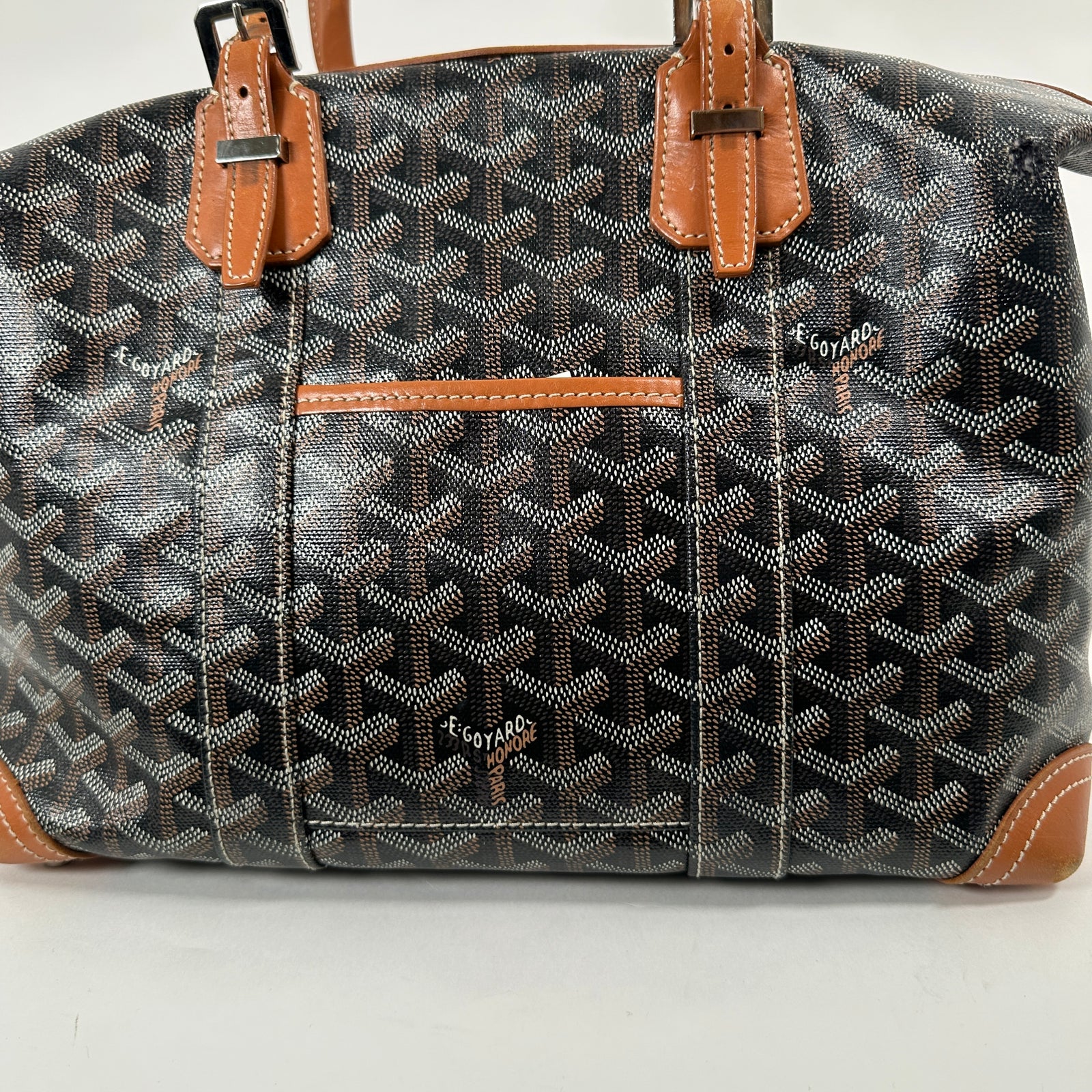 Goyard Black & Tan Goyardine Boeing 30