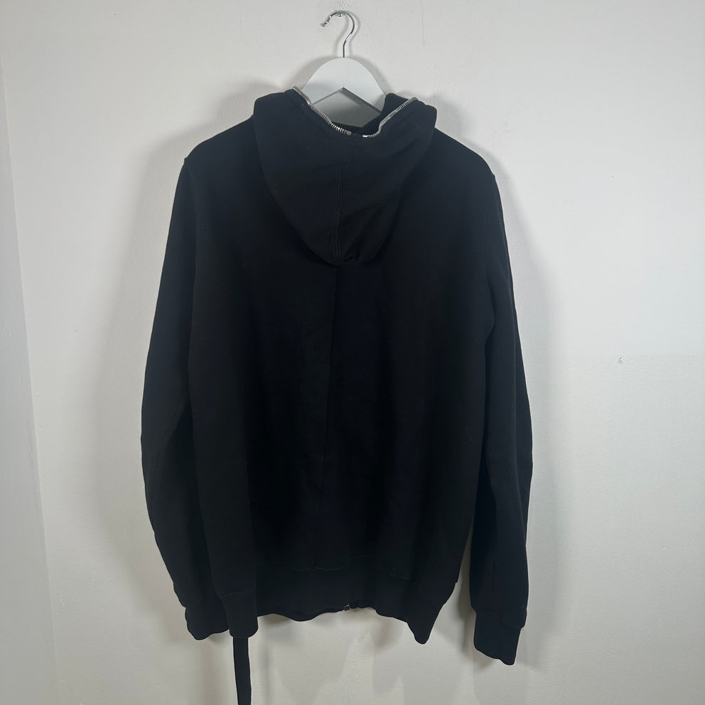 Rick Owens Black Full Zip Hoodie Size XL