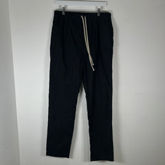 Rick Owens Black Drawstring Cotton Pants Size M
