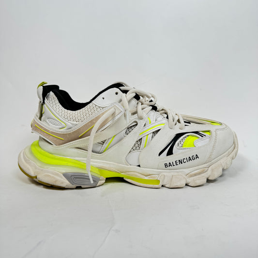 Balenciaga White/Neon Yellow Track Sneakers Size 43