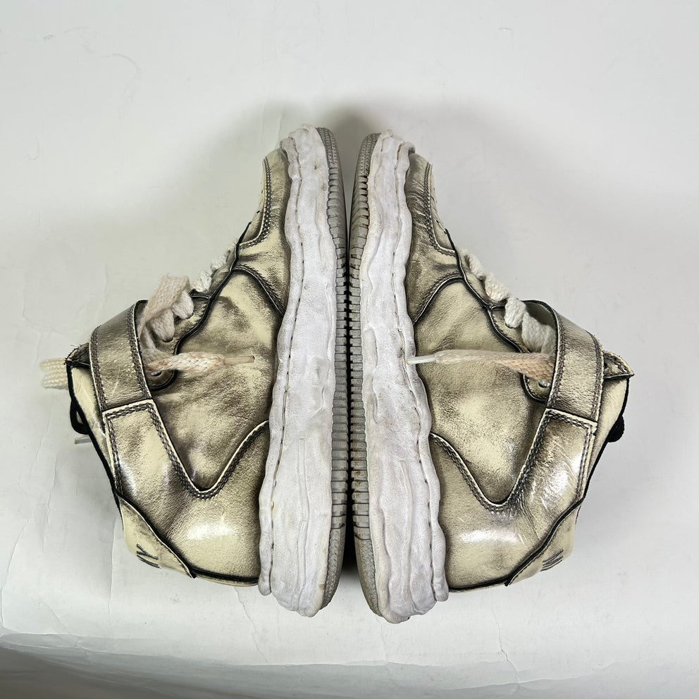 MMY Brushed Patent Leather Wayne High-Top Sneakers