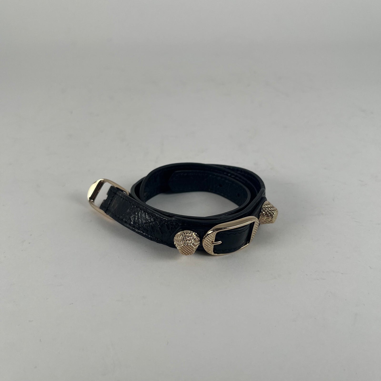 Balenciaga Black/Gold Cagoyle Bracelet