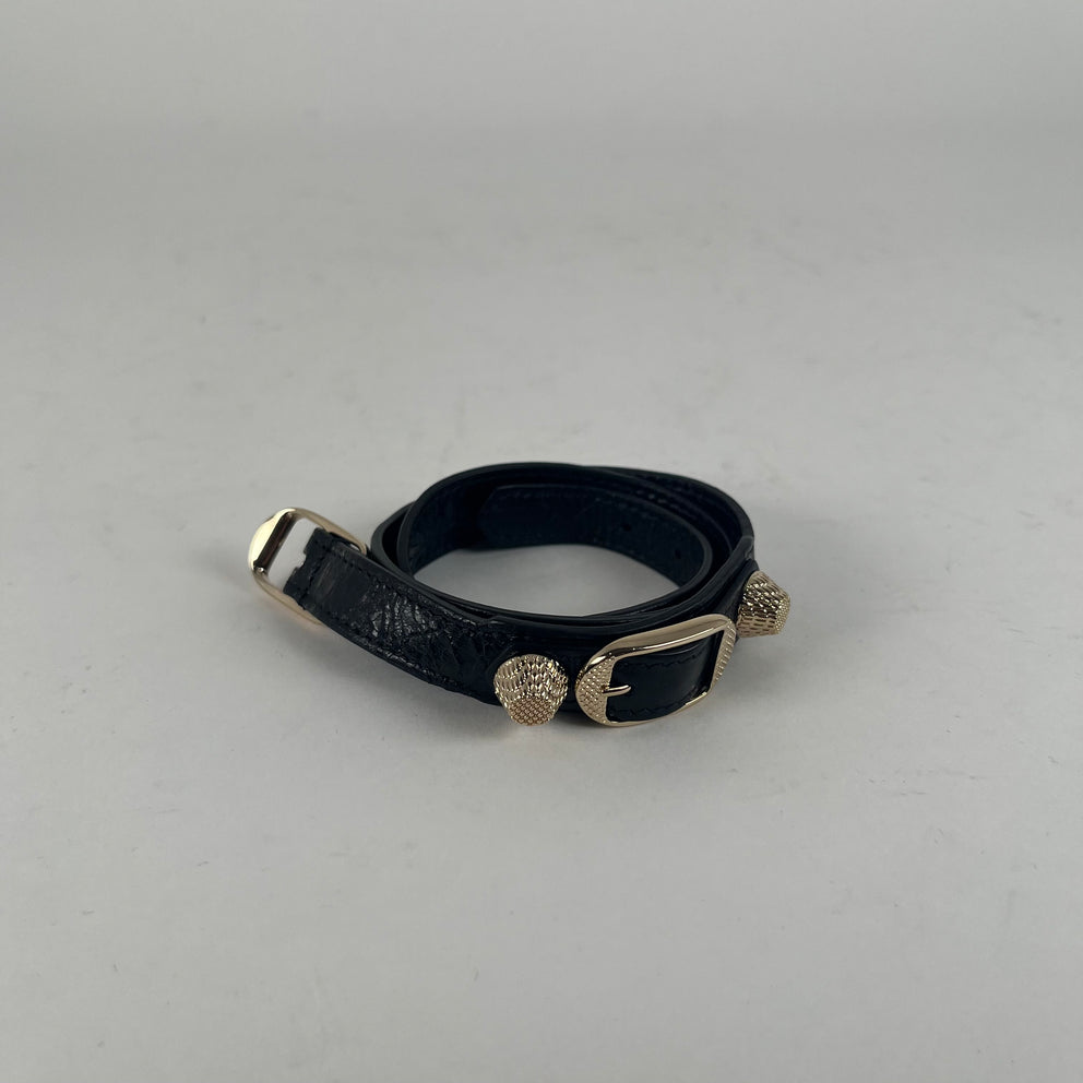 Balenciaga Black/Gold Cagoyle Bracelet