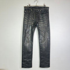 Dior Homme AW03 Black Luster Waxed Denim Jeans