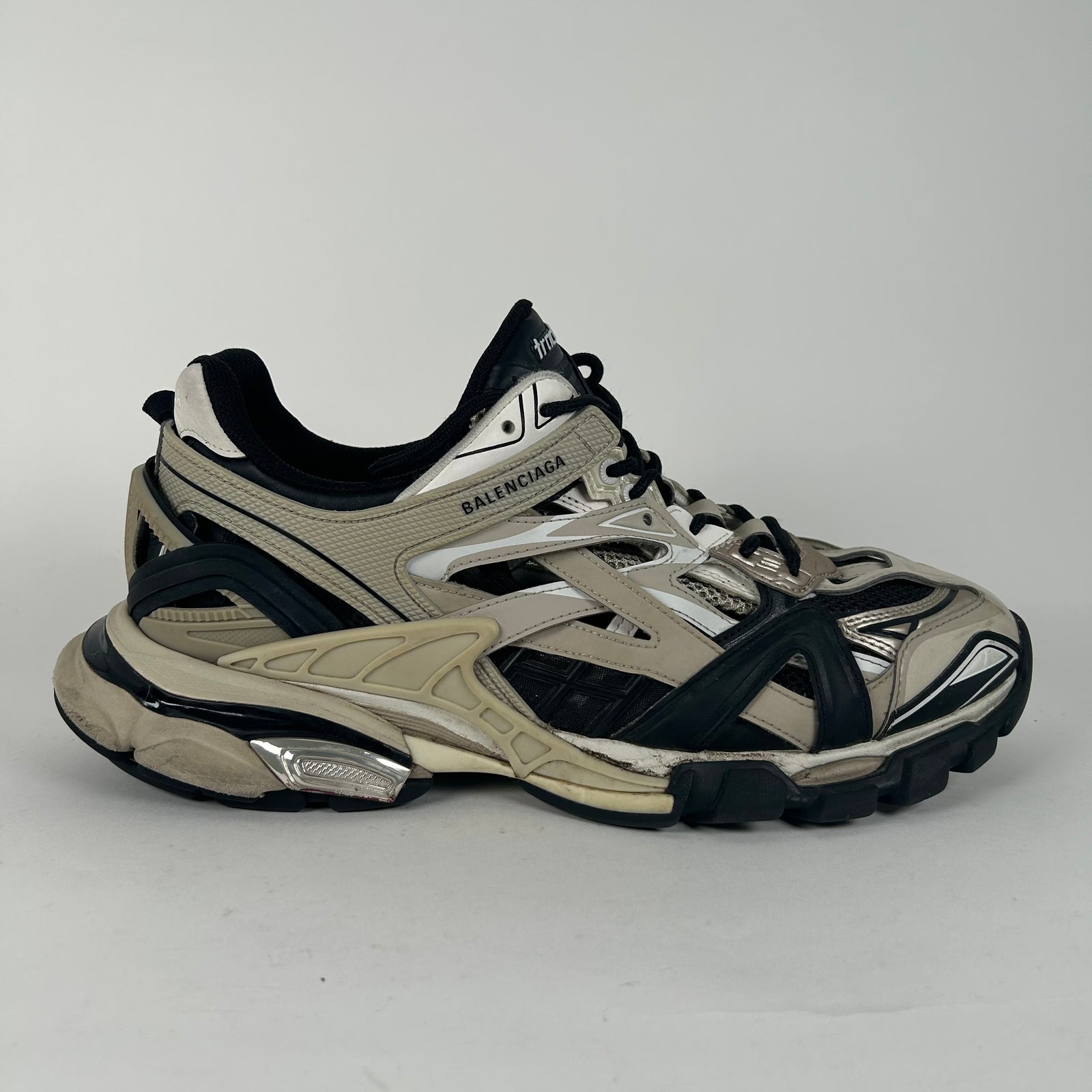 Balenciaga Beige/Black Track 2 Sneaker Size 12