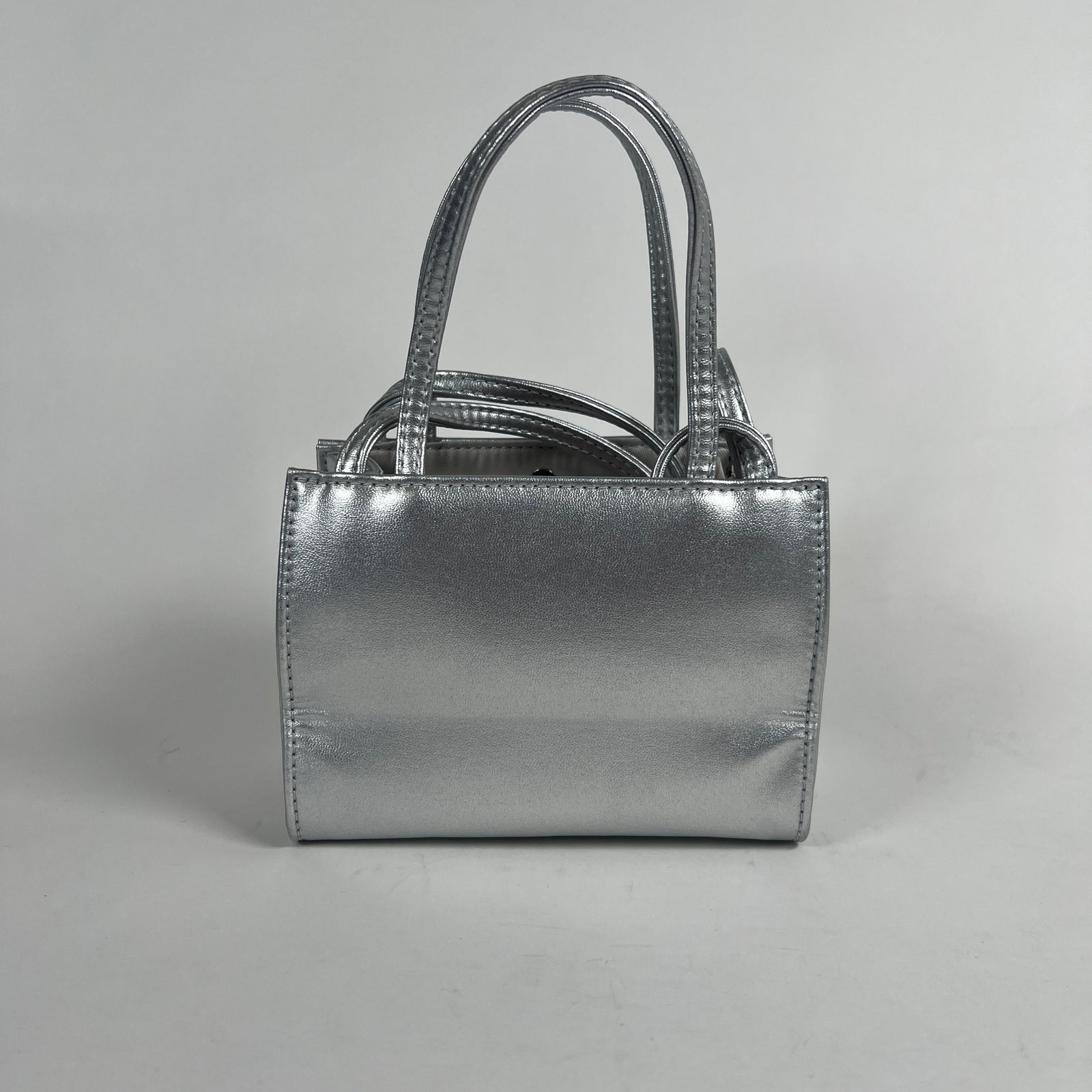 Telfar Metallic Silver Small Purse