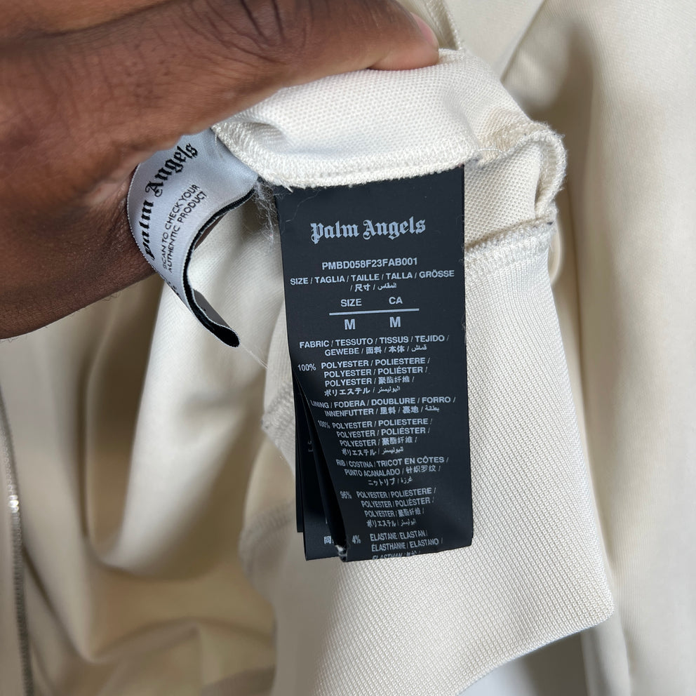 Palm Angels Cream Track Jacket Size M