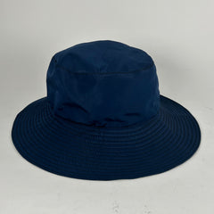 Prada Spell Out Plaque Blue Bucket Hat Size L