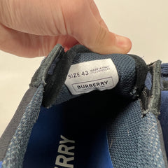 Burberry Blue Ramsey Low Top Size 10