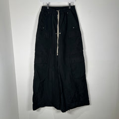Rick Owens DrkShdw Black Nylon Bela Cargo Pants Size S