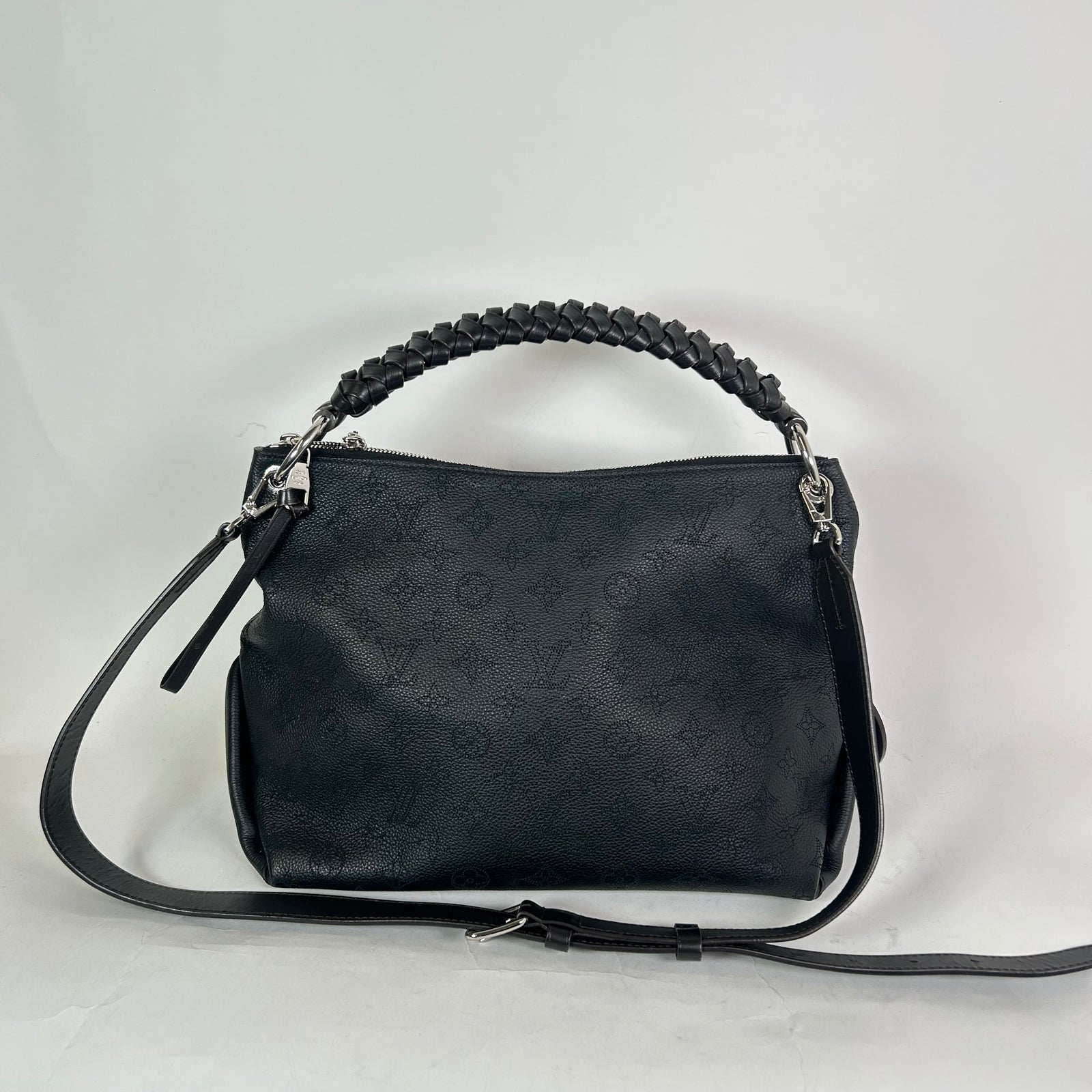 Louis Vuitton Black Beaubourg Mahina Hobo MM Bag