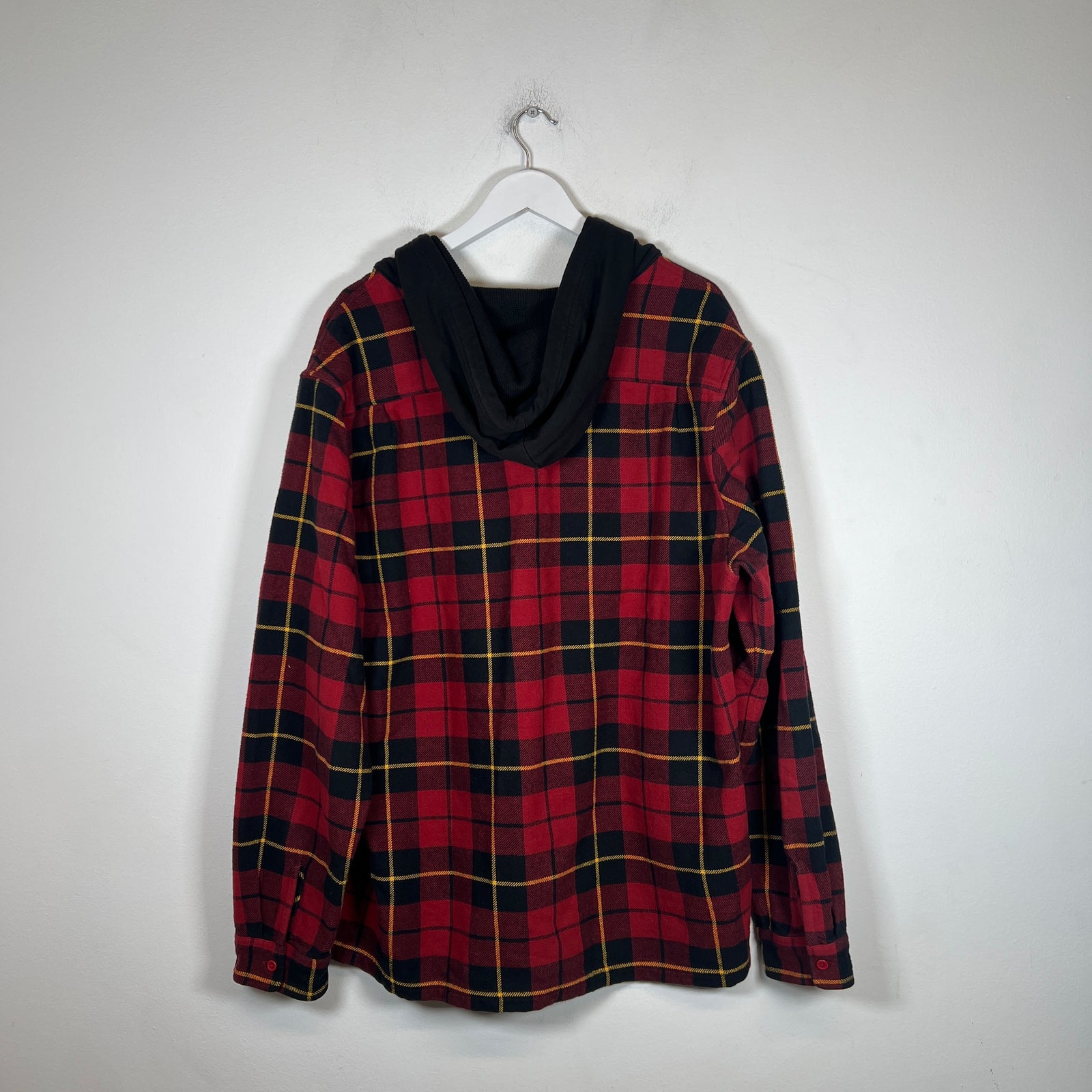 Supreme Hooded Plaid Half Zip Flannel Size XL
