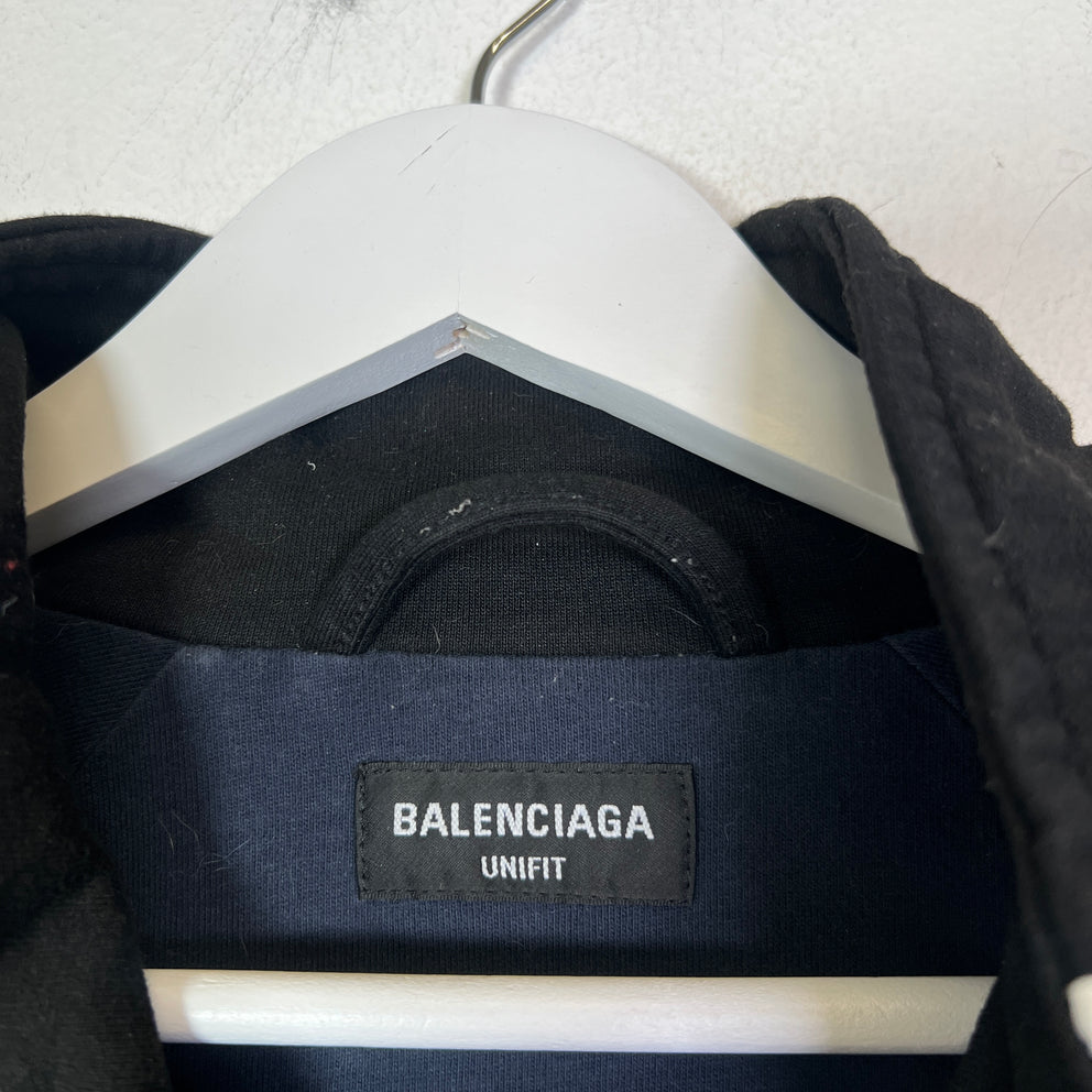 Balenciaga Black 3B Sports Icon Track Jacket Size 2