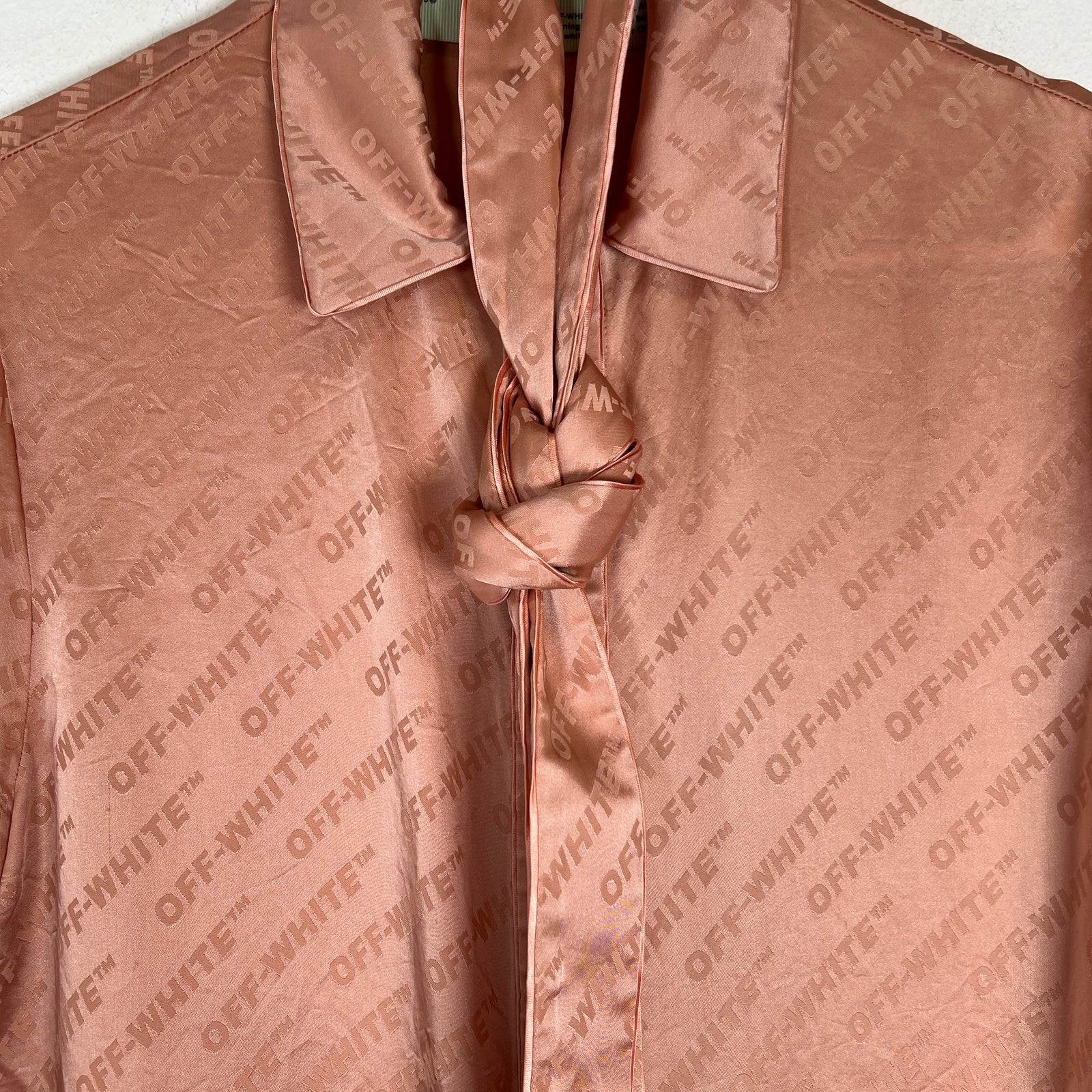 Off-White Pink Silk Button Up Size 40