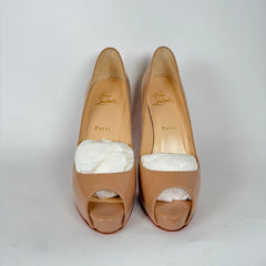 Christian Louboutin Nude Patent Very Prive 120 Heels Size 38