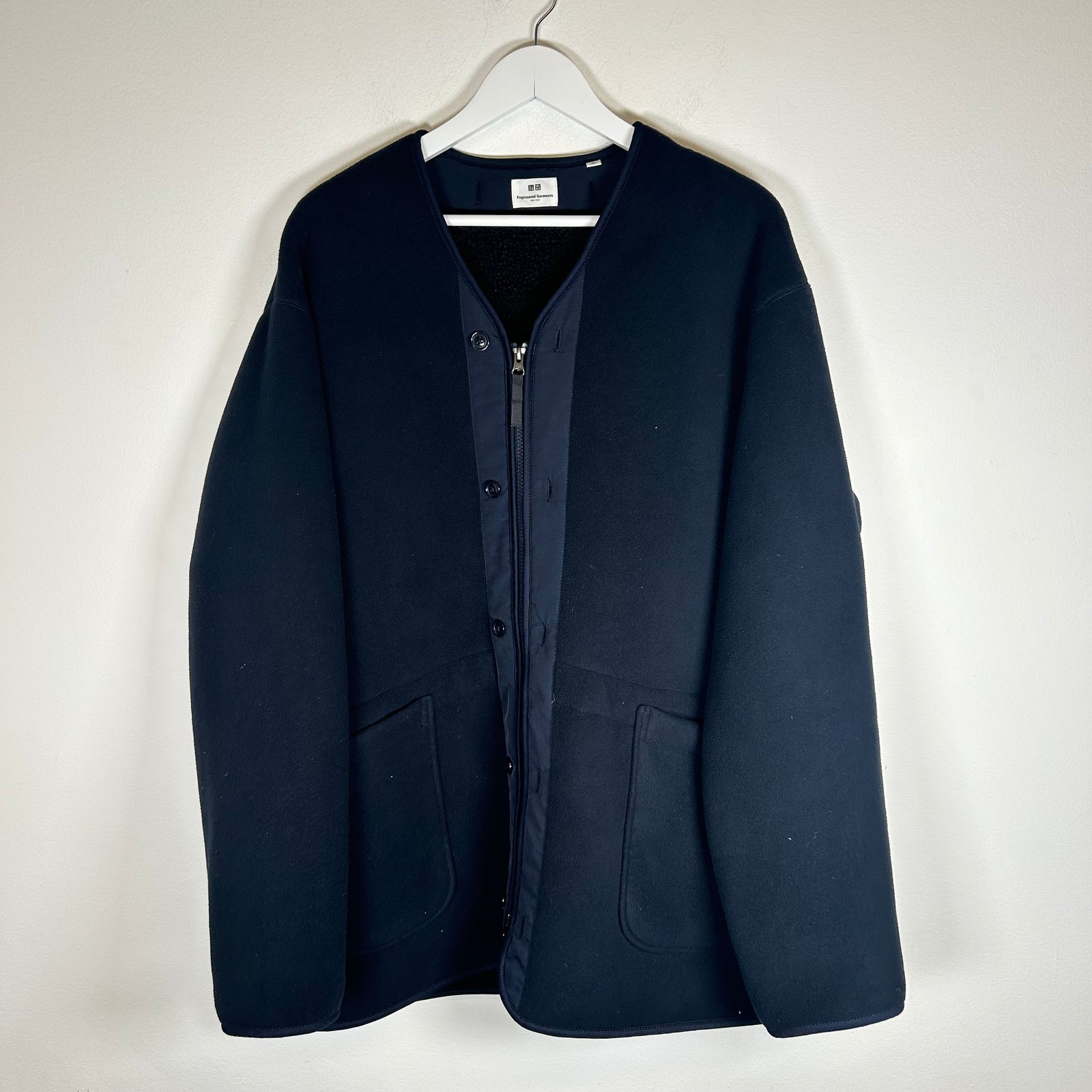 Engineered Garments x Uniqlo Navy Fleece Zip-Up Jacket Size L